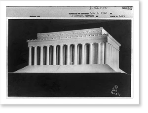 Vintage Photo Print - Lincoln Memorial - Washington. Plans, 1912