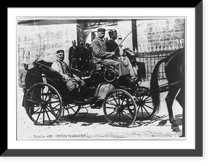 Historic Framed Print, King Nicholas of Montenegro, full-length portrait facing right, seated in carriage,  17-7/8" x 21-7/8"
