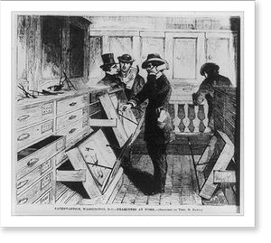 Vintage Americana Print - Washington DC - Patent Office, Washington
