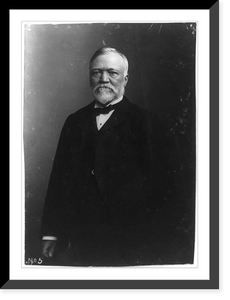 Andrew Carnegie, 1835-1919, half-length portrait, standing, facing left, Historic Print
