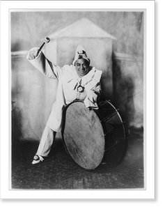 Vintage Americana Print - Enrico Caruso, dressed as clown, 1873