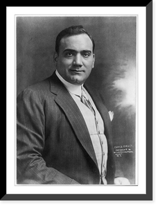 Historic Framed Print, [Enrico Caruso, 1873-1921, half-length portrait, facing right],  17-7/8" x 21-7/8"