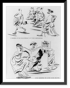 Historic Framed Print, [Caricature of U.S. Congressmen in Roman attire],  17-7/8" x 21-7/8"