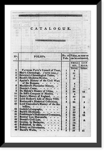 1st printed catalog of the Library of Congress, 1802 - page 3, Antique Wall Art