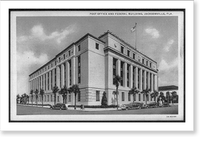 Vintage Building Photo - Jacksonville, Florida - Post Office
