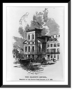 Antique Photo Print - Boston - The Seamen's Bethel, 1833