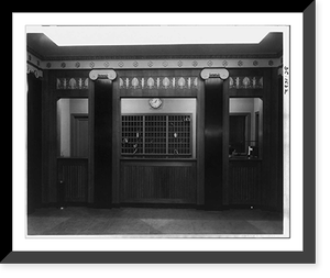 Stoneleigh Courts Apartments, Connecticut Ave., N.W., Washington, D.C. - main desk in lobby, showing mail slots and switchboard operator, Antique Wall Art