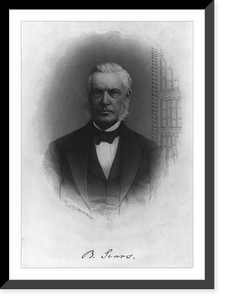 Barnas Sears, 1802-1880, head-and-shoulders portrait, facing left, Vintage Wall Art