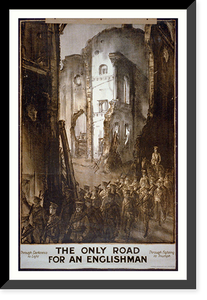 Historic Framed Print, The only road for an Englishman Through darkness to light. Through fighting to triumph.,  17-7/8" x 21-7/8"