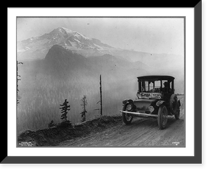 Historic Framed Print, [The Detroit Electric going from Seattle to Mt. Rainier],  17-7/8" x 21-7/8"