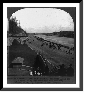 The Speedway, part of a beautiful boulevard along the Hudson and Harlem Rivers near New York City, Vintage Print