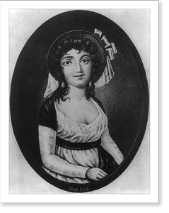 Vintage Portrait - Elizabeth Arnold Hopkins Poe, half-length portrait