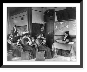 A class in mathematical geography studying earth's rotation around the sun, Hampton Institute, Hampton, Virginia, Antique Poster
