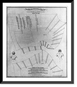 3 tailor's cutting charts for dresses: Zebina Holbrook's Universal Dress Cutting Chart, Vintage Print
