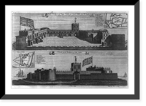 2 views of Cape Corse, or Coast Castle, by Mr. Smith, 1727"; East and Northwest views of Cape Coast Castle, Gold Coast, West Africa" Classic, Historic Reproduction