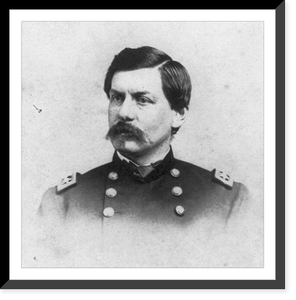George Brinton McClellan, 1826-1885; head and shoulders portrait, facing left; in uniform, Antique Poster