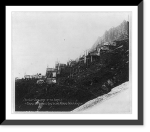 The cliff dwellers of the north. Eskimo settlement, King Island, Bering Sea, Alaska, Vintage Wall Art
