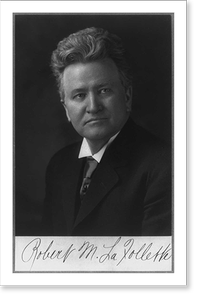 Vintage Portrait - Robert Marion LaFollette, 1855 - Historic Wall Art Gift
