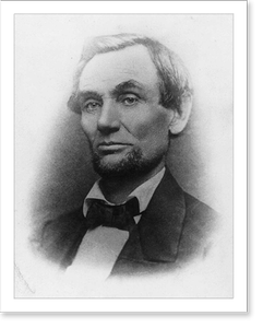 Vintage Portrait - Abraham Lincoln, bust portrait, facing left