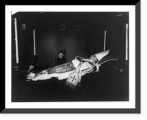 Historic Framed Print, [Archbishop William Henry Elder (1819-1904), of Cincinnati. Lying dead on catafalque],  17-7/8" x 21-7/8"