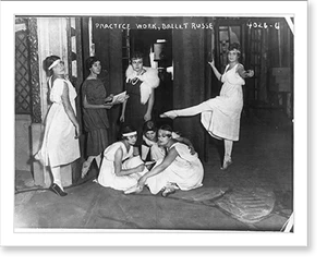 Historic Photo Print - New York City - Ballet rehearsals, 1916