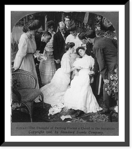 Historic Framed Print, The thought of parting forms a cloud in the sunshine,  17-7/8" x 21-7/8"
