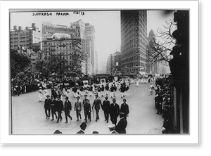 Vintage Americana Print - Suffrage parade, N.Y.C - Antique Wall Decor Print