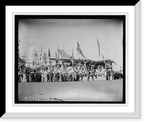 Historic Framed Print, Columbus Day Memorial Celebration, Union Station, Washington, D.C., 1912 - 3,  17-7/8" x 21-7/8"