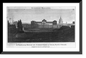 Historic Framed Print, A view of the House of Corerection in Cold Bath Fields,  17-7/8" x 21-7/8"