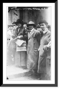 Historic Framed Print, Suffragettes - U.S. - selling suffrage papers, N.Y.,  17-7/8" x 21-7/8"