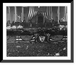 Historic Framed Print, [Chief Justice Melville W. Fuller administering the oath of office to Benjamin Harrison on the east portico of the U.S. Capitol, March 4, 1889],  17-7/8" x 21-7/8"