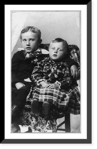 Portraits of children named after Pres. Benj. Harrison and V.P. Morton, 1889-1892: Benj. Harr. Huffman and Levysic Morton Huffman, Historic Print