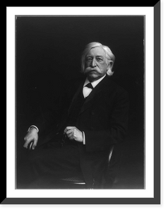 Historic Framed Print, [Melville Weston Fuller, 1833-1910, three-quarters length portrait, seated, facing slightly left; eye glasses in hand],  17-7/8" x 21-7/8"