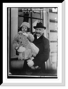 Historic Framed Print, Duke de Talleyrand Prince de Sagan and son,  17-7/8" x 21-7/8"