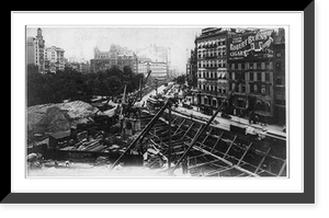 Rapid transit construction work at Union Square, New York City, June 8, 1901 Classic, Historic Reproduction