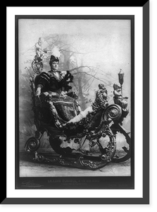 Lillian Russell, 1861-1922, full length portrait, seated in ornate sleigh, facing right; in The Grand Duchess"" Classic, Antique Wall Art