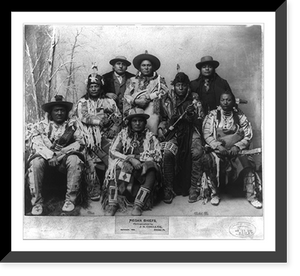 Historic Framed Print, [8] Piegan chiefs,  17-7/8" x 21-7/8"