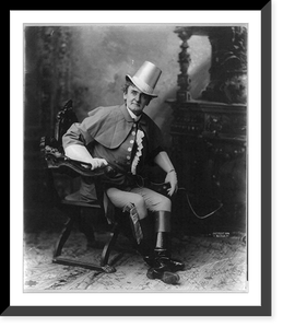 Joseph Jefferson, 1829-1905, full length, seated, facing slightly right; wearing theatrical costume as Rip Van Winkle, Antique Poster
