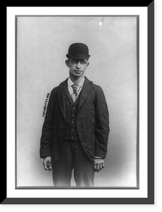 Alexander Berkman, 1870-1936, three-quarters length portrait, standing, facing slightly right. Anarchist, Antique Print