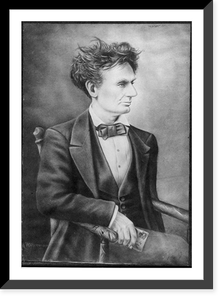 Abraham Lincoln, three quarters length, seated, facing right, Vintage Wall Art