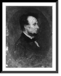 Historic Framed Print, [Abraham Lincoln, head and shoulders portrait, facing right],  17-7/8" x 21-7/8"