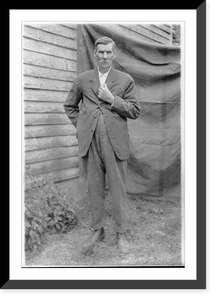 People of the southern Appalachians, Kingsport, Tenn.: man, standing, full length, facing front; with left hand raised to lapel, Historic Reproduction