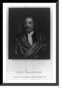 Simon Bradstreet 1603-1697, Vintage Print