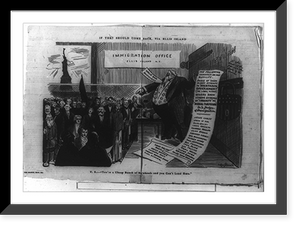If they should come back via Ellis Island Classic, Antique Print