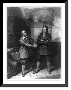 Historic Framed Print, Fawcett & Kemble as Capt. Copp & King Charles II,  17-7/8" x 21-7/8"