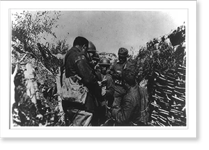 Antique Photo Print - American Red Cross distribution of chocolate