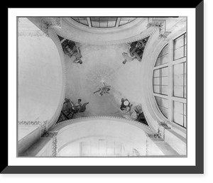 Allegorical mural paintings on dome of Manufacturer's Building, Chicago World's Fair, 1893: uses of electricity" (by Beckwith) ", Historic Print