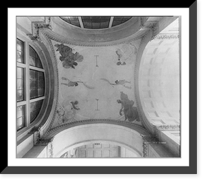 Allegorical mural paintings on dome of Manufacturer's Building, Chicago World's Fair, 1893: 4 unidentified figures (by Reid), Vintage Wall Art