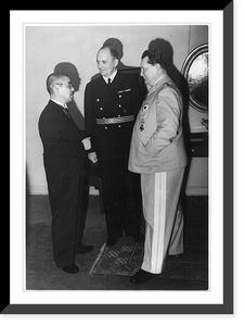 Historic Framed Print, [Visit to Germany of Japanese Foreign Minister Matsuoka - G&ouml;ring standing with Matsuoka and interpreter?],  17-7/8" x 21-7/8"