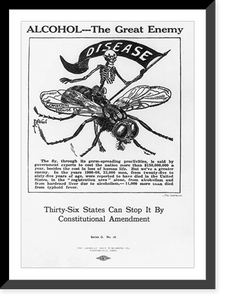 Historic Framed Print, [Posters in support of the 18th Amendment (Prohibition)]: Alcohol. the great enemy,  17-7/8" x 21-7/8"